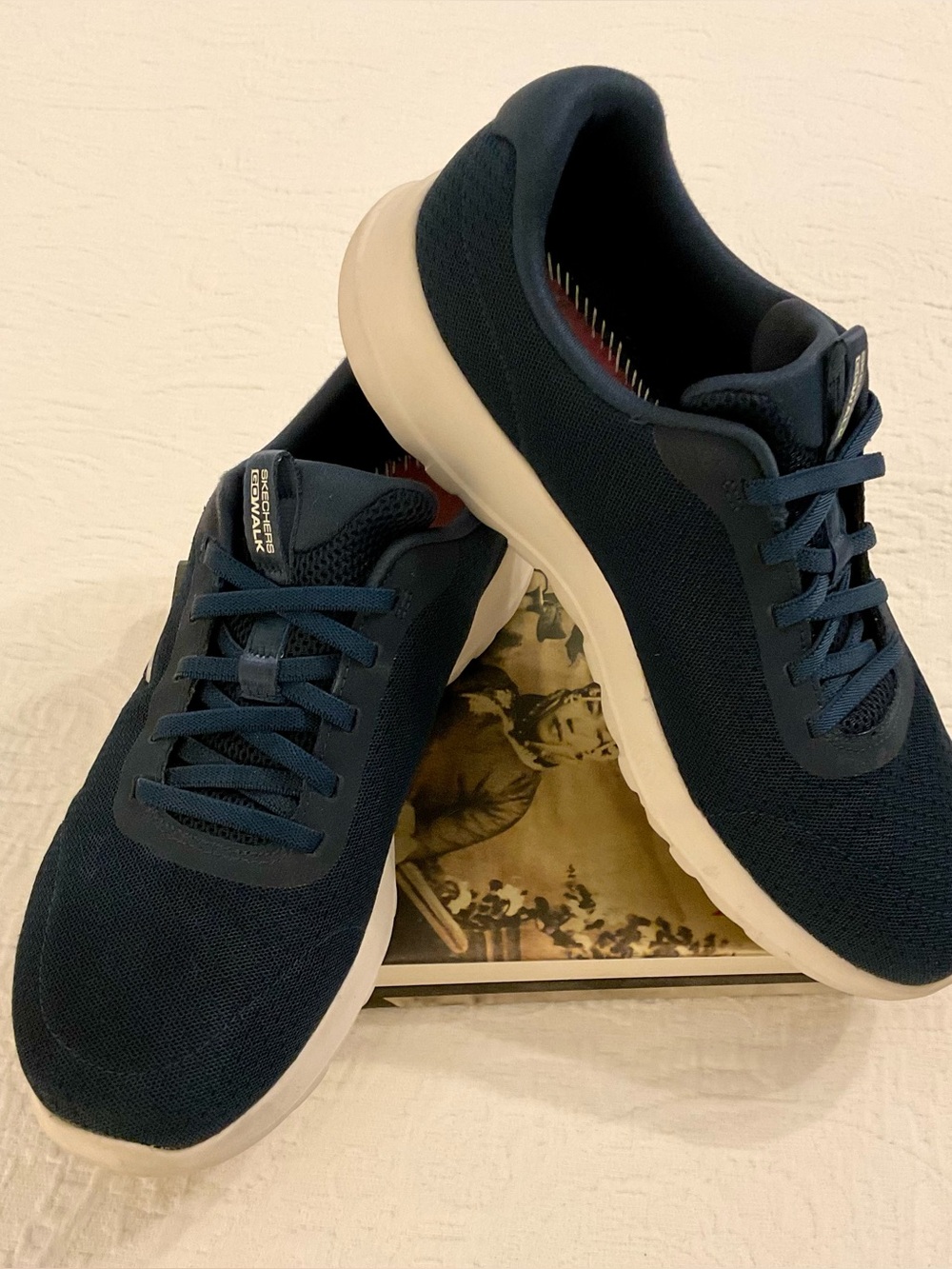 Women’s size 8 - Skechers slip-on Navy Mesh Casual Sneakers.